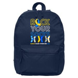 World Down Syndrome Day Rock Your Socks Groovy 16 in Basic Backpack