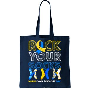 World Down Syndrome Day Rock Your Socks Groovy Tote Bag