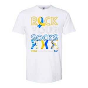 World Down Syndrome Day Rock Your Socks Groovy Softstyle® CVC T-Shirt