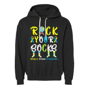 World Down Syndrome Day Rock Your Socks Awareness Garment-Dyed Fleece Hoodie