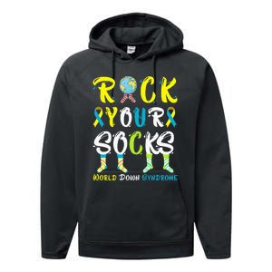 World Down Syndrome Day Rock Your Socks Awareness Performance Fleece Hoodie