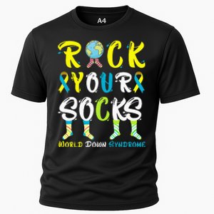 World Down Syndrome Day Rock Your Socks Awareness Cooling Performance Crew T-Shirt