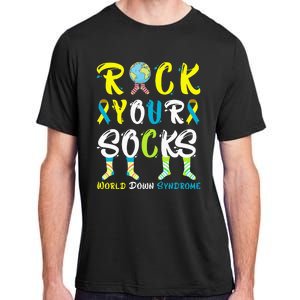 World Down Syndrome Day Rock Your Socks Awareness Adult ChromaSoft Performance T-Shirt