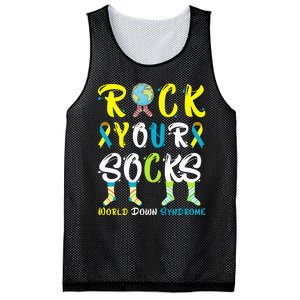 World Down Syndrome Day Rock Your Socks Awareness Mesh Reversible Basketball Jersey Tank