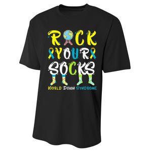 World Down Syndrome Day Rock Your Socks Awareness Performance Sprint T-Shirt