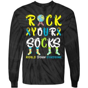 World Down Syndrome Day Rock Your Socks Awareness Tie-Dye Long Sleeve Shirt