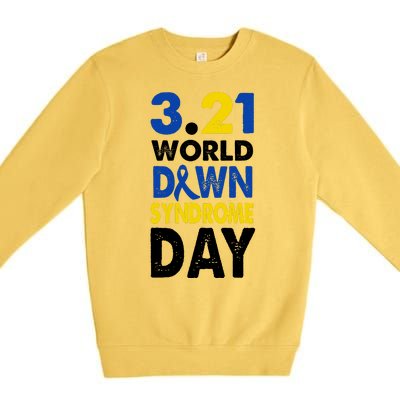 World Down Syndrome March 21st Awareness Premium Crewneck Sweatshirt