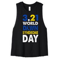 World Down Syndrome March 21st Awareness Women's Racerback Cropped Tank