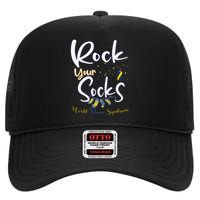 World Down Syndrome Day Rock Your Socks Awareness High Crown Mesh Back Trucker Hat