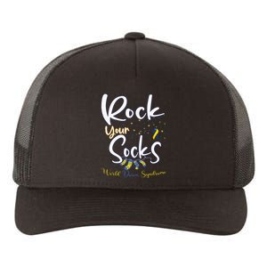 World Down Syndrome Day Rock Your Socks Awareness Yupoong Adult 5-Panel Trucker Hat