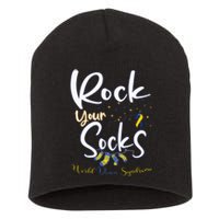 World Down Syndrome Day Rock Your Socks Awareness Short Acrylic Beanie