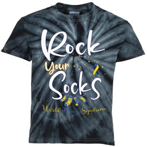 World Down Syndrome Day Rock Your Socks Awareness Kids Tie-Dye T-Shirt