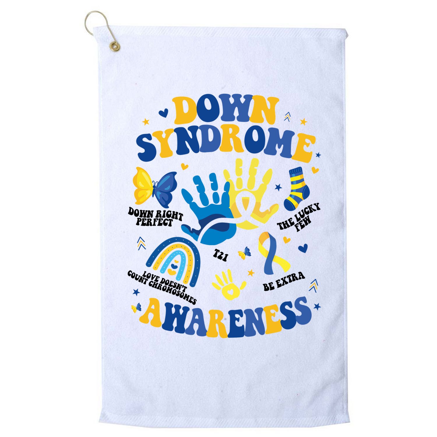 World Down Syndrome Day 321 Awareness Support Golf Towel