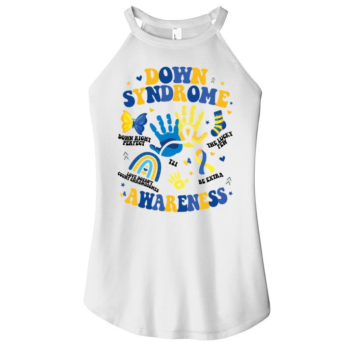 World Down Syndrome Day 321 Awareness Support Women's Perfect Tri Rocker Tank