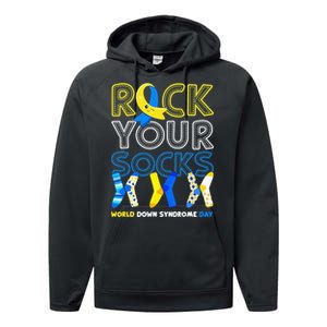 World Down Syndrome Day Rock Your Socks Awareness Performance Fleece Hoodie