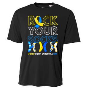 World Down Syndrome Day Rock Your Socks Awareness Cooling Performance Crew T-Shirt