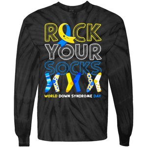 World Down Syndrome Day Rock Your Socks Awareness Tie-Dye Long Sleeve Shirt