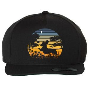 Wiener Dog Sunset Garden Nature Lover Wool Snapback Cap