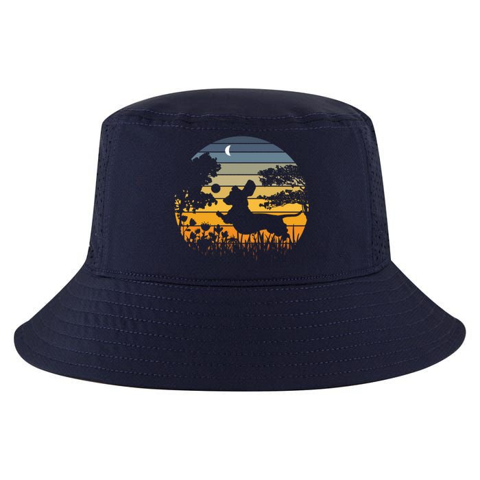 Wiener Dog Sunset Garden Nature Lover Cool Comfort Performance Bucket Hat