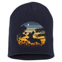 Wiener Dog Sunset Garden Nature Lover Short Acrylic Beanie