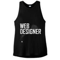 Web Designer Spider Web Ladies PosiCharge Tri-Blend Wicking Tank