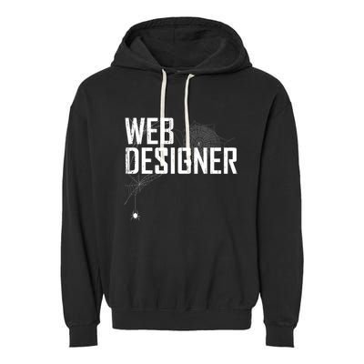 Web Designer Spider Web Garment-Dyed Fleece Hoodie