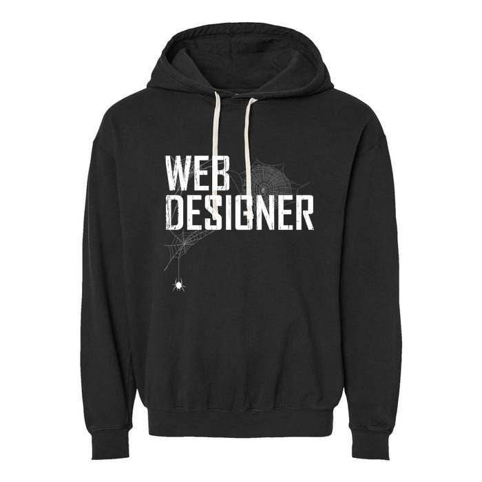 Web Designer Spider Web Garment-Dyed Fleece Hoodie