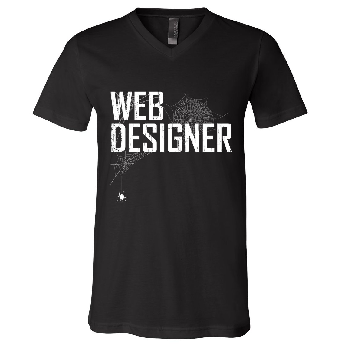 Web Designer Spider Web V-Neck T-Shirt