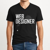 Web Designer Spider Web V-Neck T-Shirt