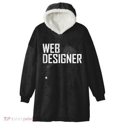 Web Designer Spider Web Hooded Wearable Blanket