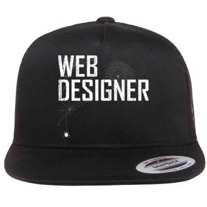 Web Designer Spider Web Flat Bill Trucker Hat