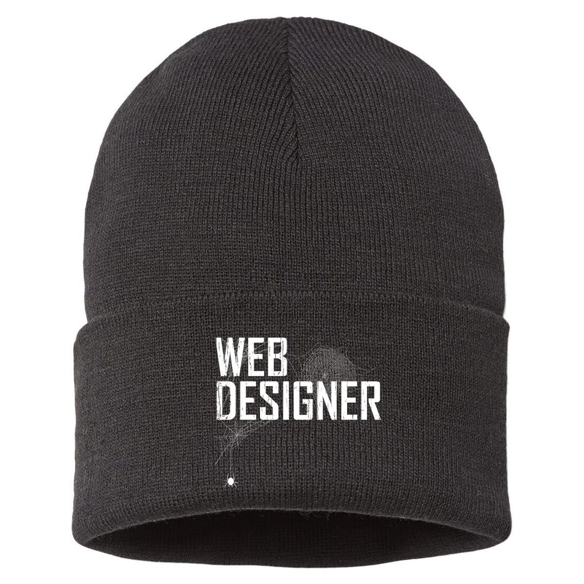Web Designer Spider Web Sustainable Knit Beanie