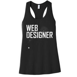 Web Designer Spider Web Women's Racerback Tank