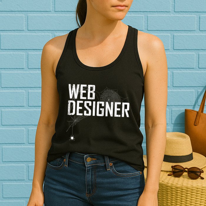 Web Designer Spider Web Womens Tank Top