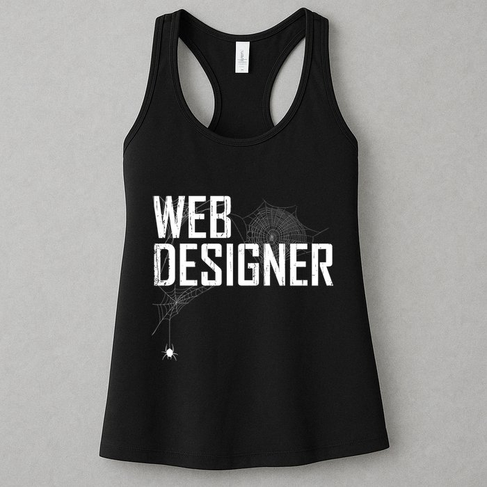 Web Designer Spider Web Womens Tank Top
