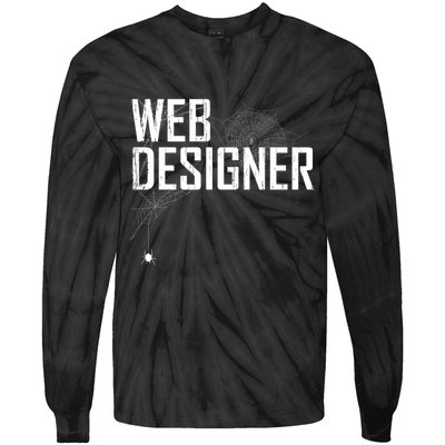 Web Designer Spider Web Tie-Dye Long Sleeve Shirt