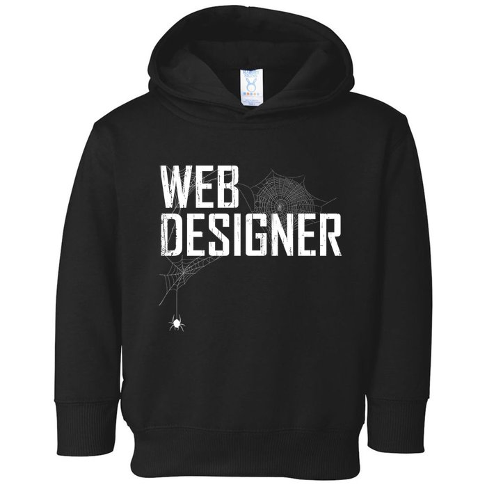 Web Designer Spider Web Toddler Hoodie