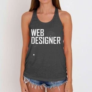 Web Designer Spider Web Women's Knotted Racerback Tank