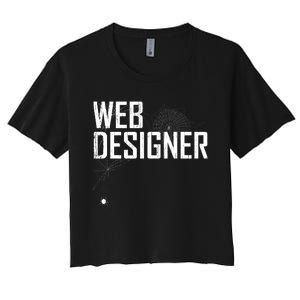 Web Designer Spider Web Women's Crop Top Tee