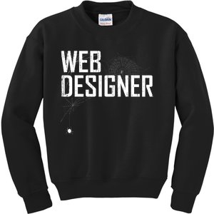 Web Designer Spider Web Kids Sweatshirt