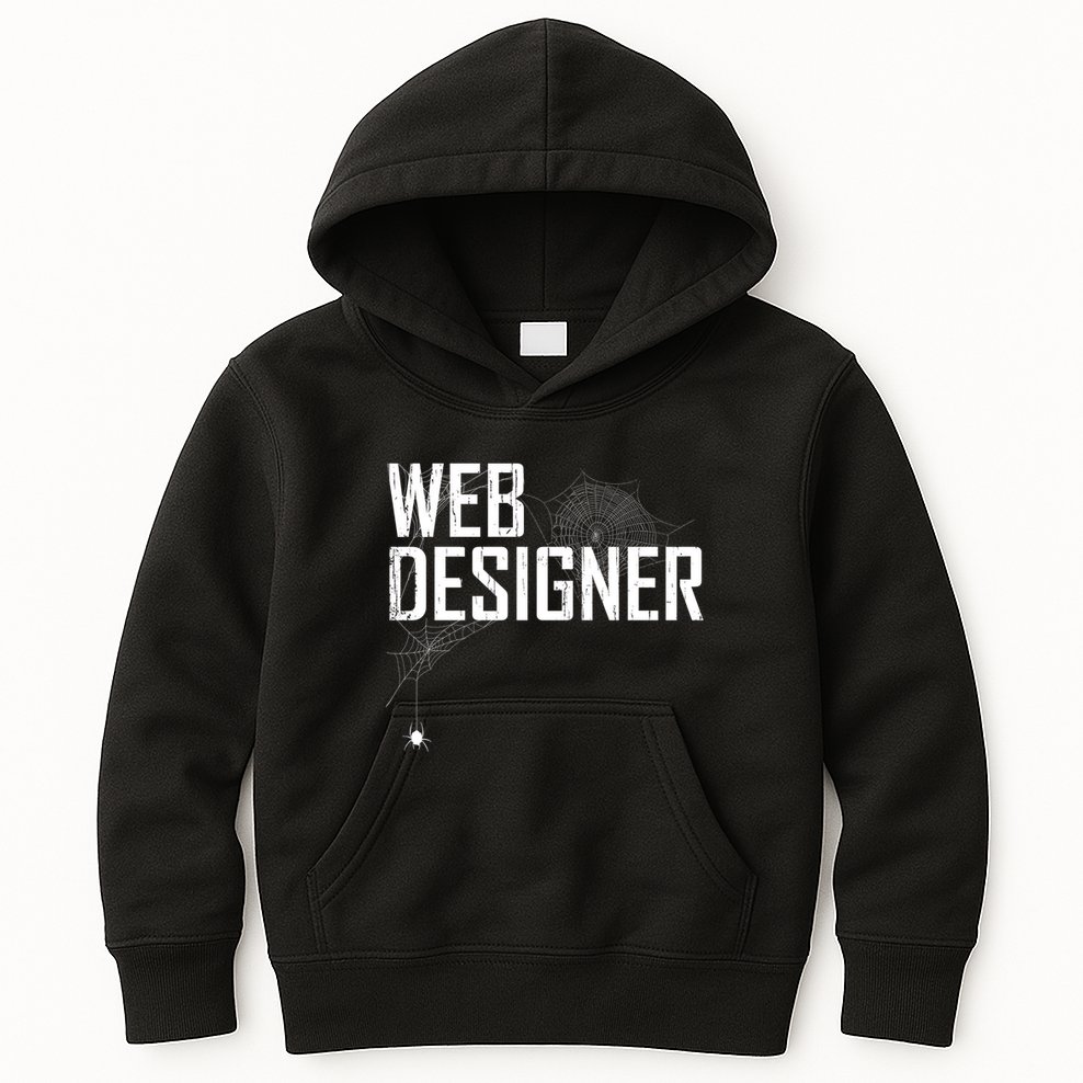 Web Designer Spider Web Kids Hoodie