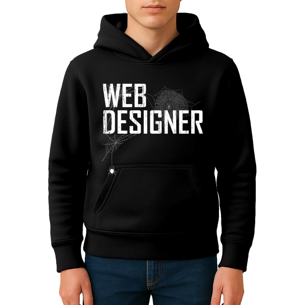 Web Designer Spider Web Kids Hoodie