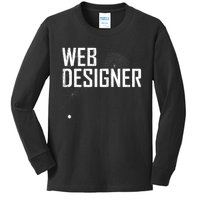 Web Designer Spider Web Kids Long Sleeve Shirt