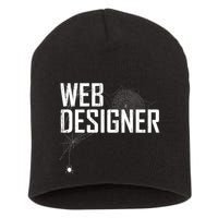 Web Designer Spider Web Short Acrylic Beanie