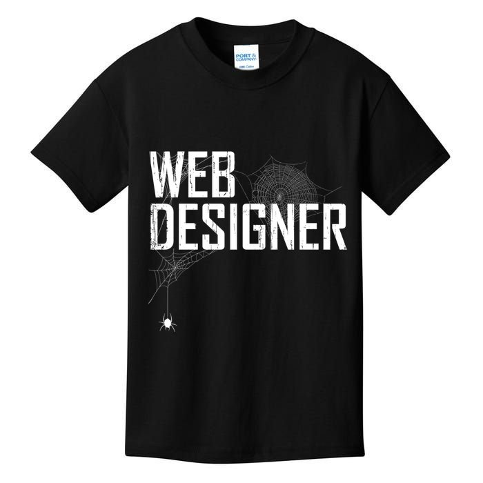 Web Designer Spider Web Kids T-Shirt