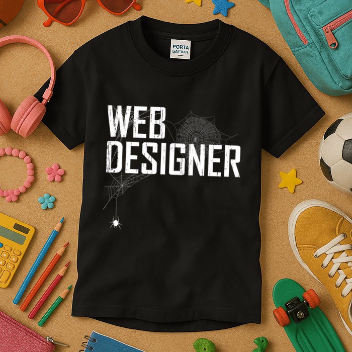 Web Designer Spider Web Kids T-Shirt