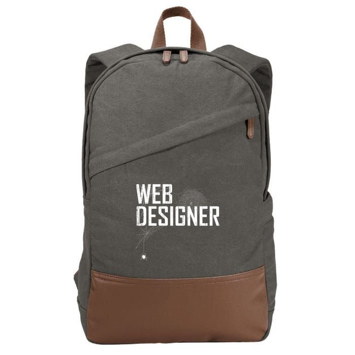 Web Designer Spider Web Cotton Canvas Backpack