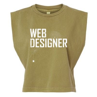 Web Designer Spider Web Garment-Dyed Women's Muscle Tee