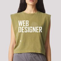 Web Designer Spider Web Garment-Dyed Women's Muscle Tee