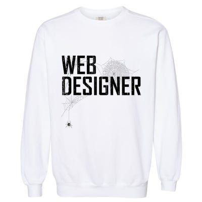 Web Designer Spider Web Garment-Dyed Sweatshirt